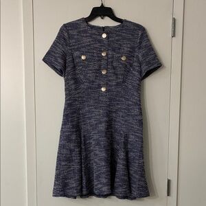 Tommy Hilfiger Navy Tweed Dress